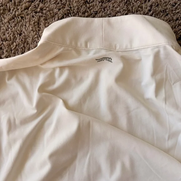 Men's Cream Zip-Up Sweater - Picture 4 of 4